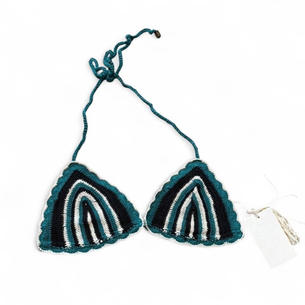 Ulla Johnson Crochet Bikini Top, Women's Size‎ L